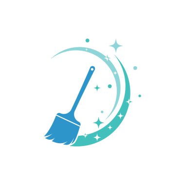 Temizleme logosu ve sembol ilülasyon vektörü şablonu