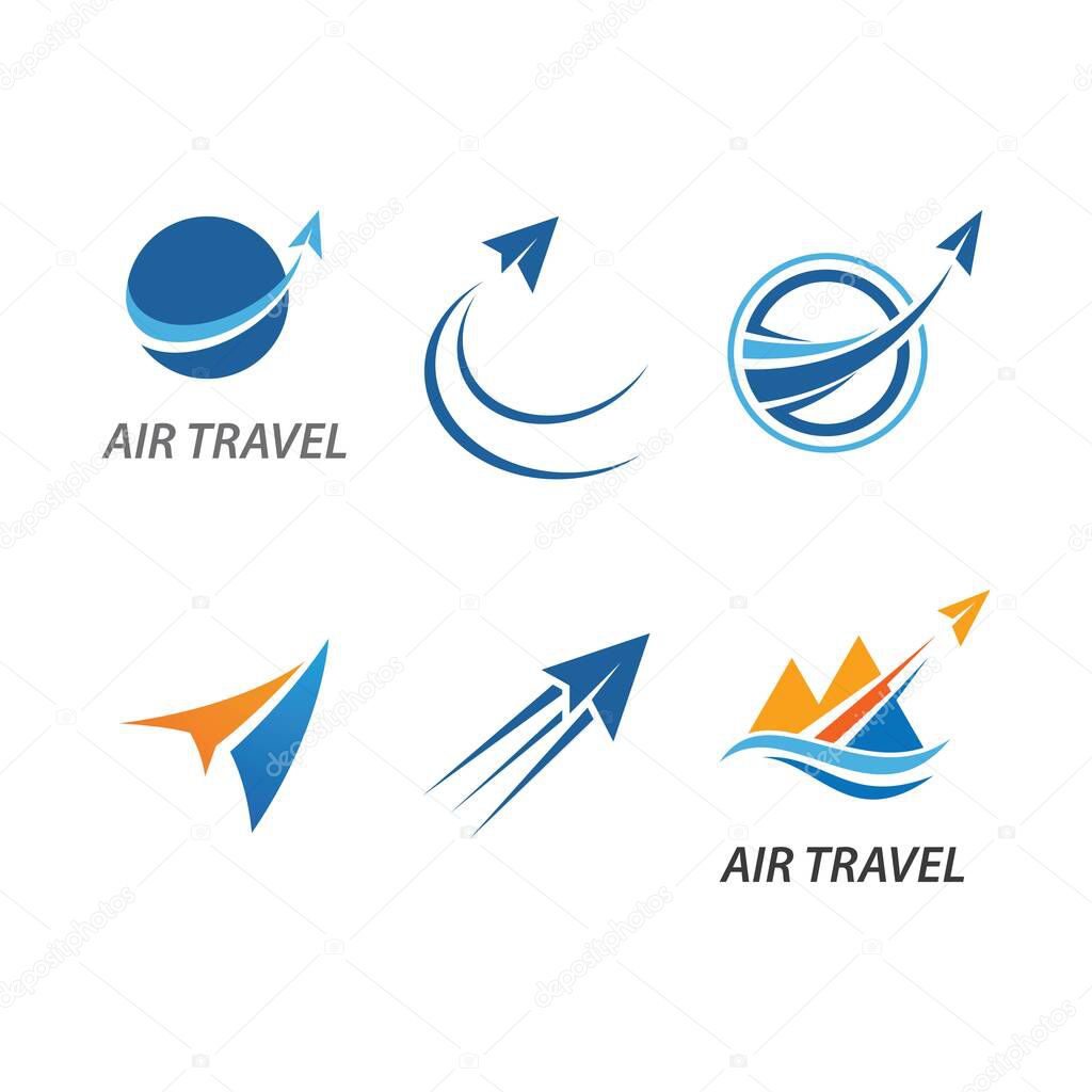 Paper plane logo vector illustration template