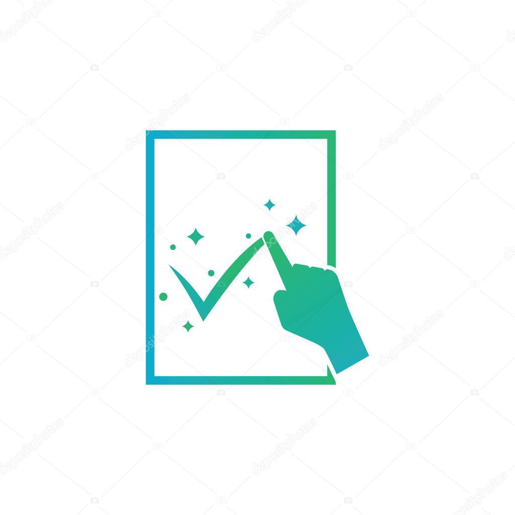 Hand Cleaning logo and symbol ilustration vector template