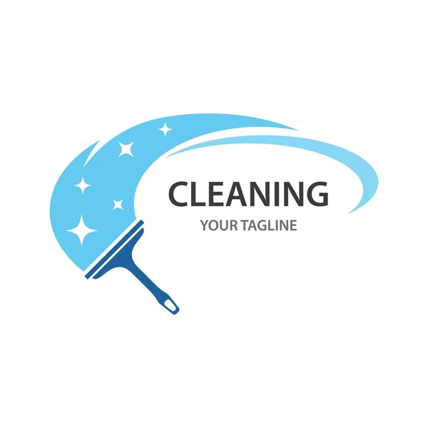 Temizleme logosu ve sembol ilülasyon vektörü şablonu