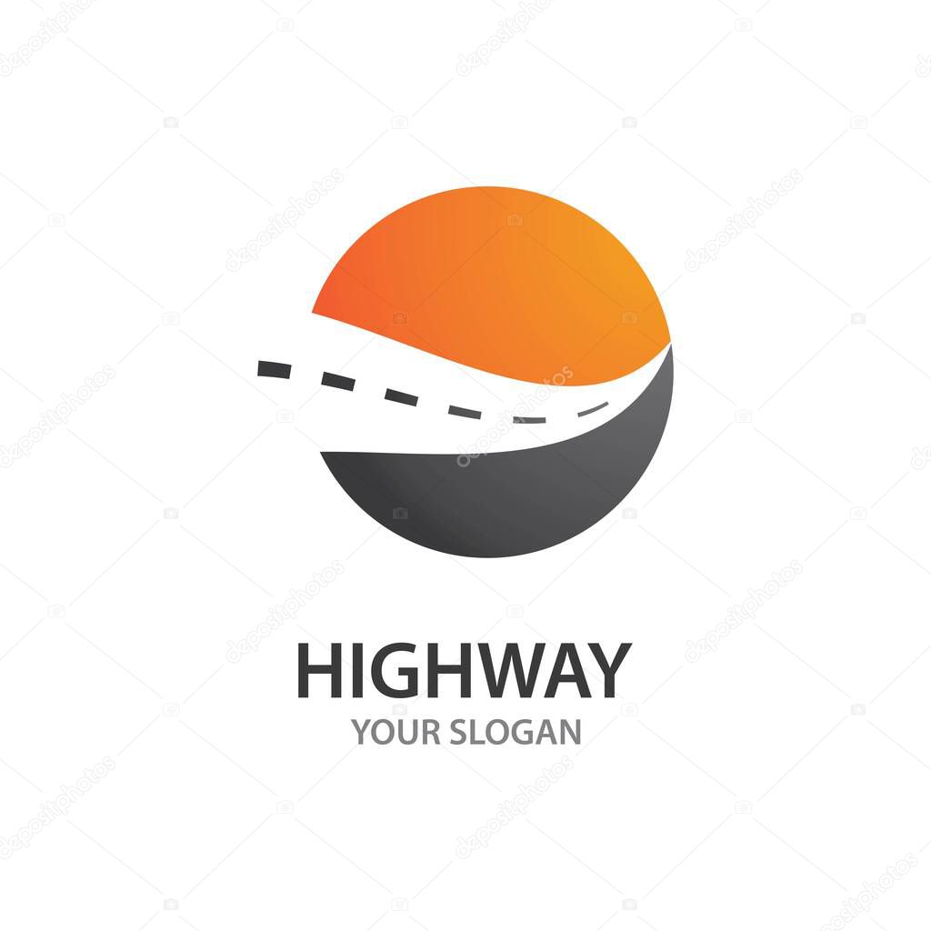 Highway logo and symbol illustration vector design