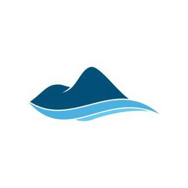 Dağ illüstrasyon logo şablonu vektörü