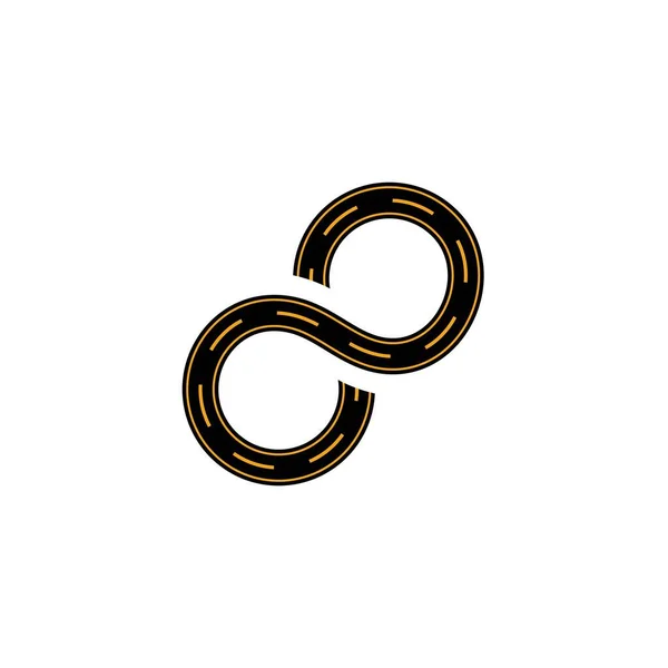Infinity Way Logo Simbolo Illustrazione Disegno Vettoriale — Vettoriale Stock