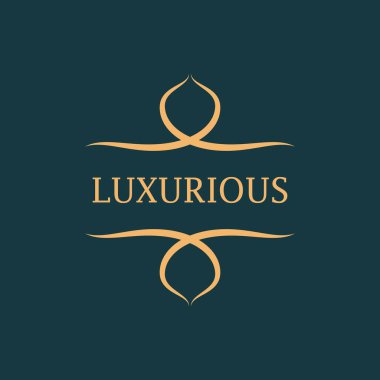 Lüks logo, amblem vektör tasarımı