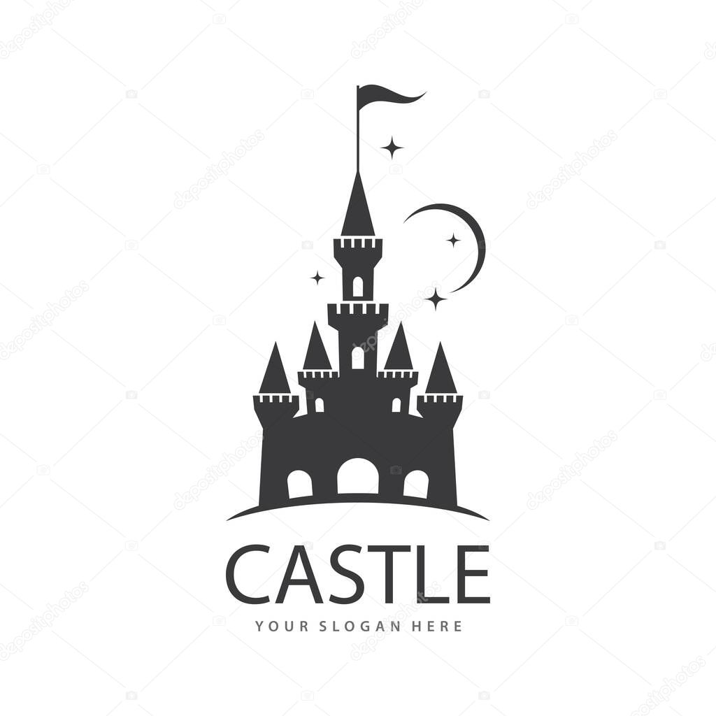 Castle ilustration logo vector  template