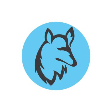 Wolf illüstrasyon Logo vektör şablonu