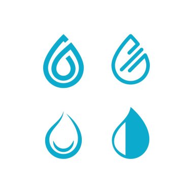 Su damlası illüstrasyon Logo şablon vektör tasarımı