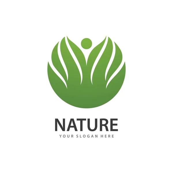 Design Logotipo Ilustração Eco Saúde — Vetor de Stock