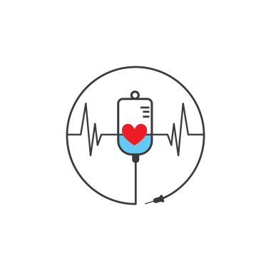 İnfüzyon simgesi çizim vektörü düz tasarım