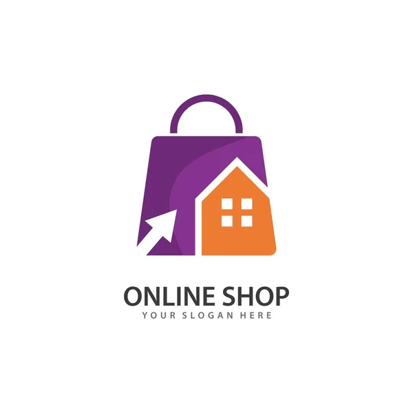 Shopping Bag Illustrazione Logo Modello Vettoriale — Vettoriale Stock