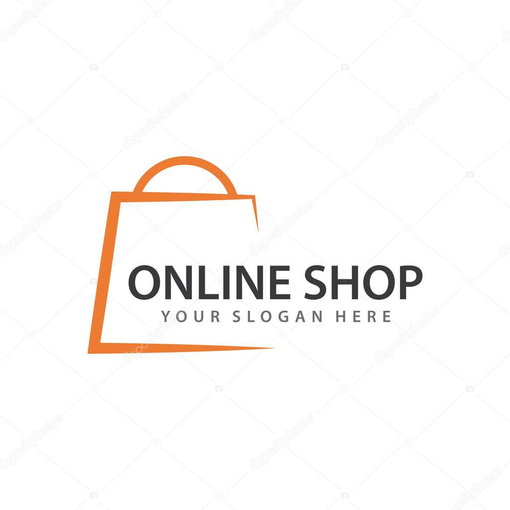 Shopping bag illustration logo vector template