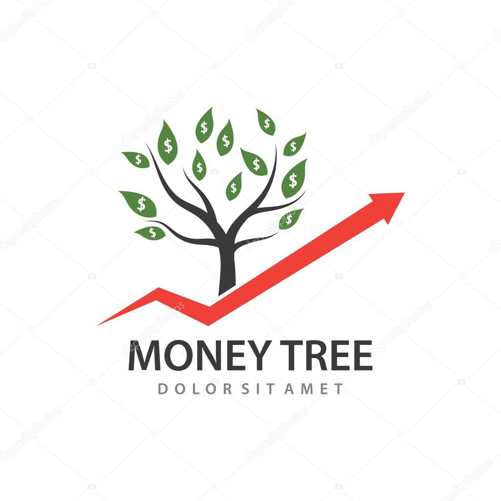 Money tree illustration vector design
