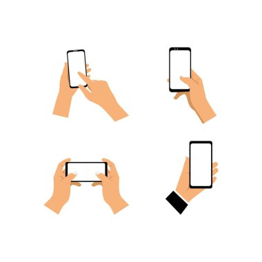 Akıllı telefon boş ekran çizimi düz tasarım