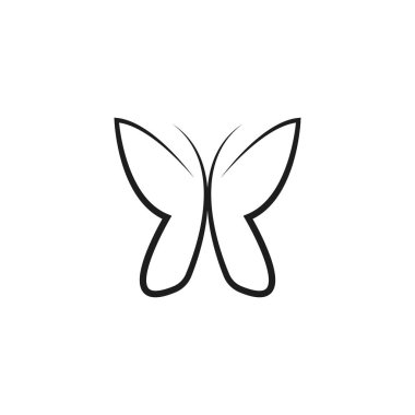 Güzellik Kelebeği Logo Şablonu Vektör simgesi tasarımı