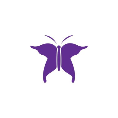 Güzellik Kelebeği Logo Şablonu Vektör simgesi tasarımı