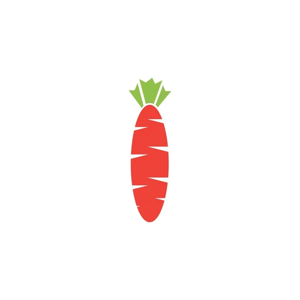 Zanahoria Ilustración Logo Vector Plantilla — Vector de stock