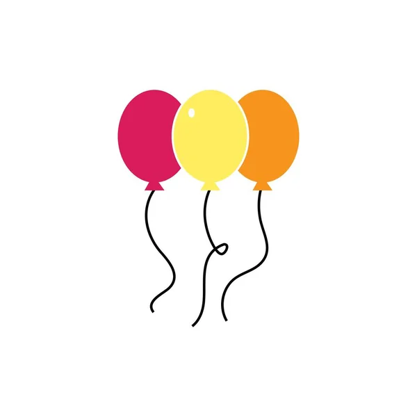 Flying Baloon Illustration Design — Stock Vector