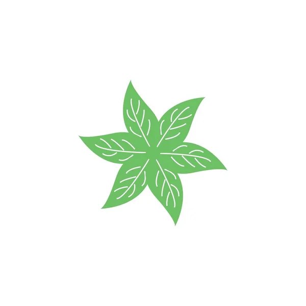 Zielony Liść Zdrowe Logo Życia — Wektor stockowy