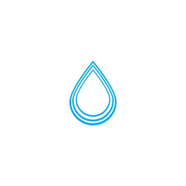 Gota Agua Logo Plantilla Vector Diseño — Archivo Imágenes Vectoriales