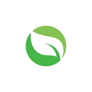 Yaprak logosu illüstrasyon doğa element vektörü 