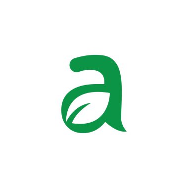 Bir Harf Logosu Doğal Vektör Tasarımı