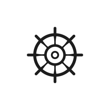 Dümen gemisi çizim vektörü düz tasarım