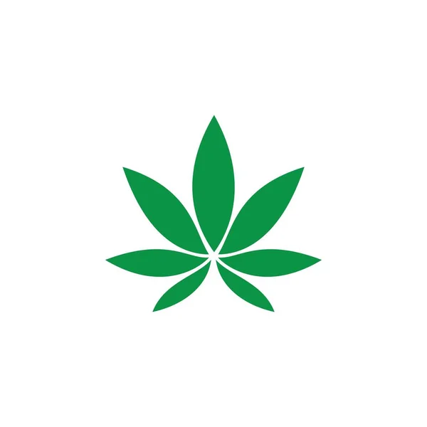 Canabis Φύλλο Λογότυπο Διάνυσμα Εικονογράφηση Σχεδιασμό — Διανυσματικό Αρχείο