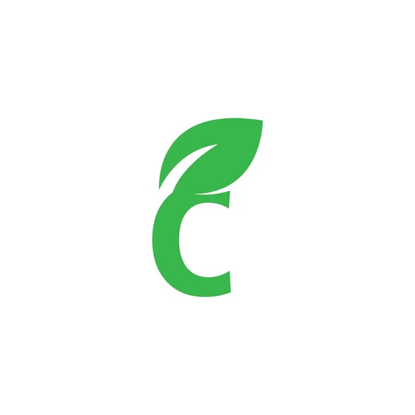 Carta Logo Design Ícone Vetor Natural —  Vetores de Stock