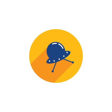 Ufo uzay gemisi çizim vektörü düz tasarım