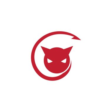 Şeytan ilüstrasyon vektör şablonu tasarımı