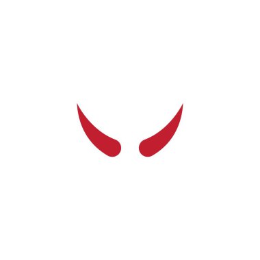 Şeytan boynuzu vektör şablonu tasarımı