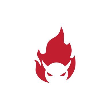 Şeytan ilüstrasyon vektör şablonu tasarımı