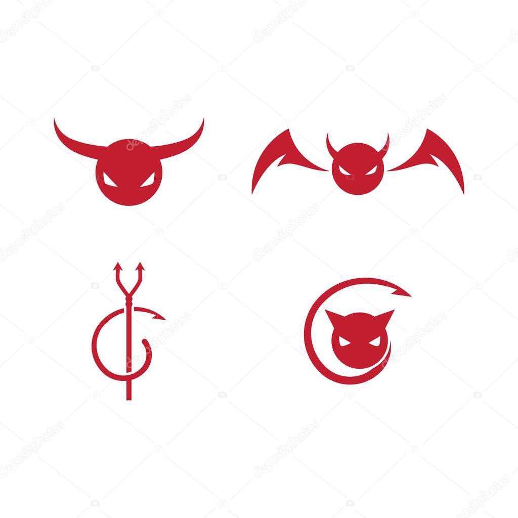 Devil ilustration vector template Design