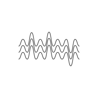 Müzik ses dalgası ikonu vektör düz tasarımı