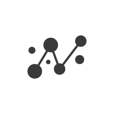 Molekül simgesi illüstrasyon vektör tasarımı