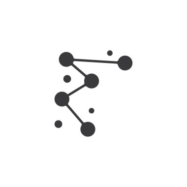 Molekül simgesi illüstrasyon vektör tasarımı