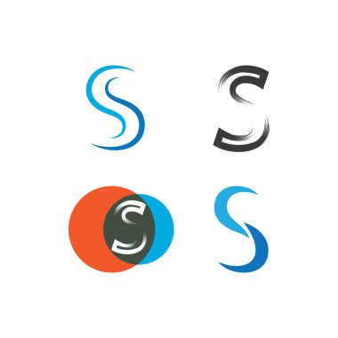 S harfi logo vektör tasarımı