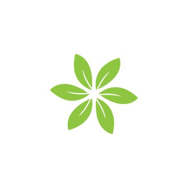 Yaprak logosu illüstrasyon doğa element vektörü 