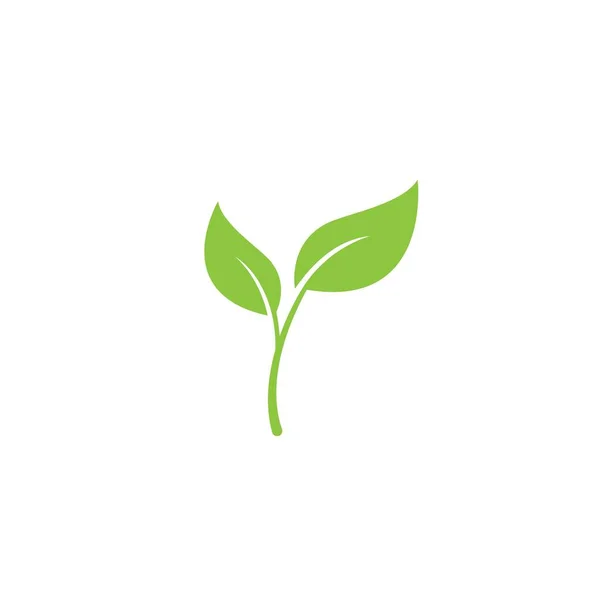 Blatt Logo Illustration Natur Element Vektor — Stockvektor