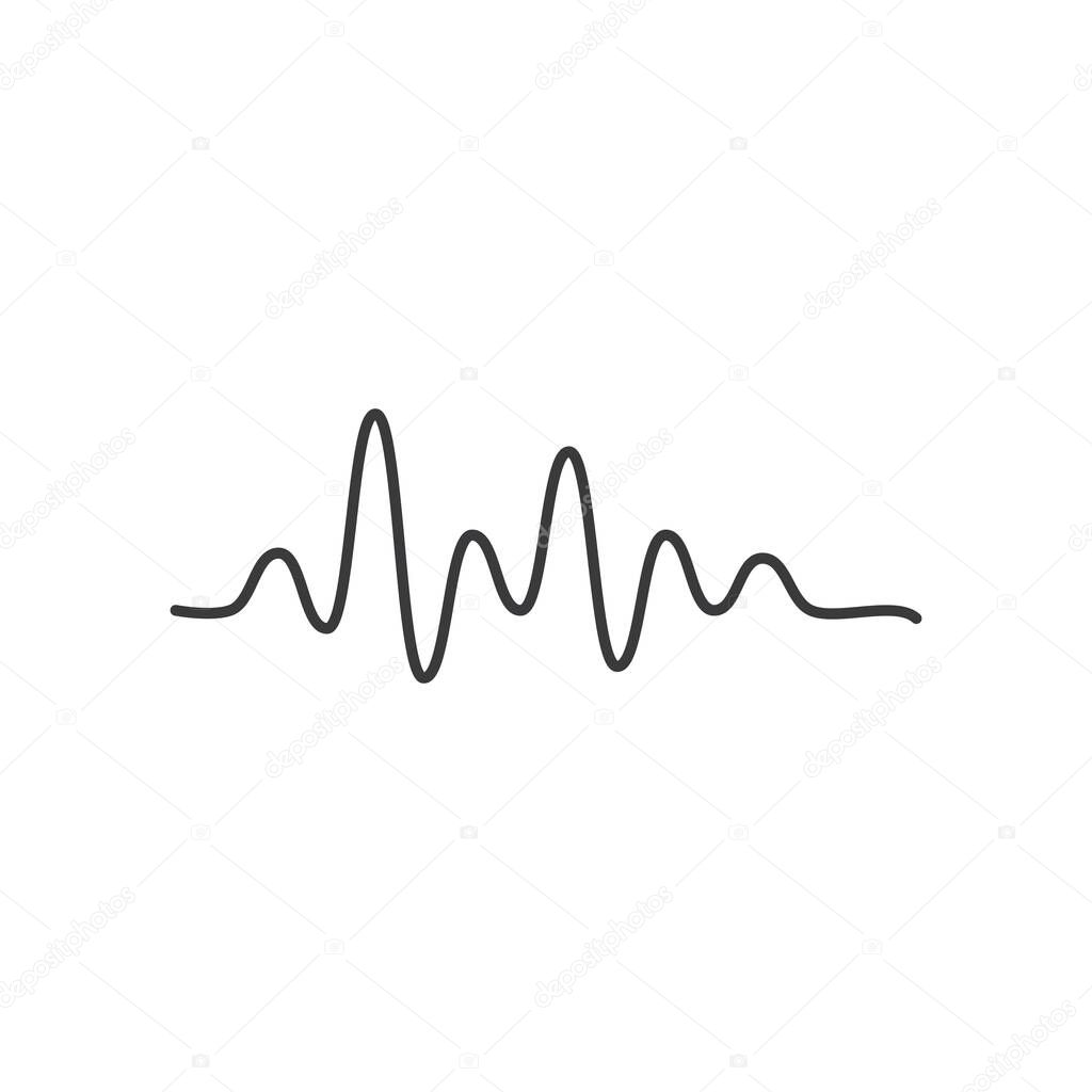 Music soundwave icon vector flat design