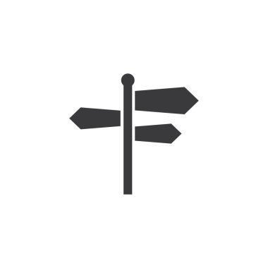 Yol simgesi düz tasarım vektörü