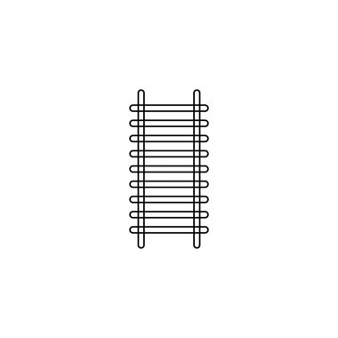 Demiryolu simgesi düz tasarım vektörü