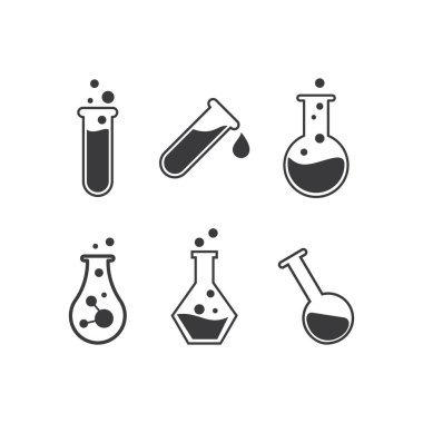 Laboratuar simgesi resimleme vektörü düz tasarım