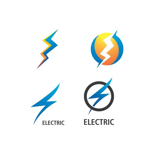 Lightning Logo Template Vektor Lapos Kialakítás — Stock Vector