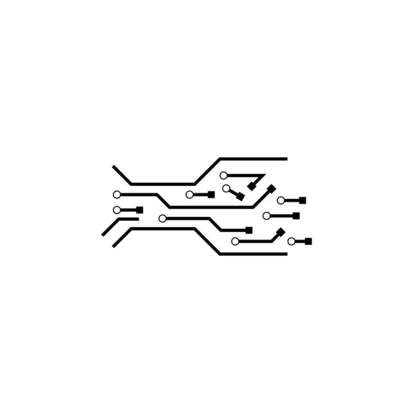 Desenho Vetor Logotipo Ilustração Circuito —  Vetores de Stock
