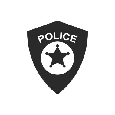 Polis simgesi düz tasarım vektörü