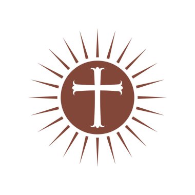 Kilise logo vektör ilüstrasyon şablonu