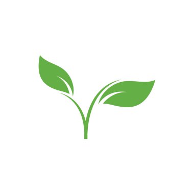 Doğa ekoloji logosu el ve yaprak illüstrasyonunu kaydet