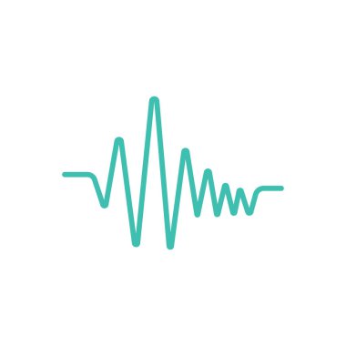 Soundwave Müzik ikonu vektör düz tasarım