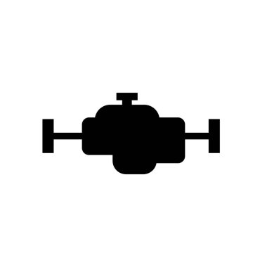 Basit bir araba motoru silueti..